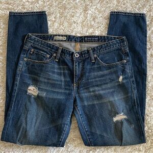 Anthropologie AG Adriano Goldschmied The Stilt Cigarette Leg Jean Distressed